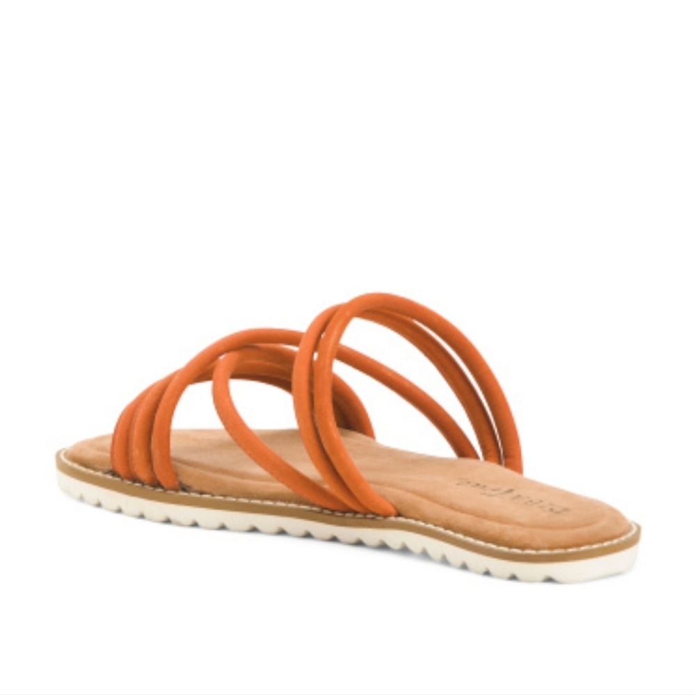 DIBA TRUE flat strappy SANDALS brand new CEDAR COVE orange SIZE 8 - Picture 2 of 2
